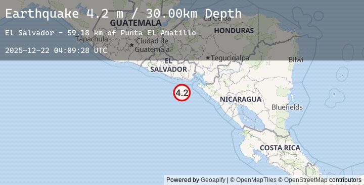 Map of OFFSHORE EL SALVADOR