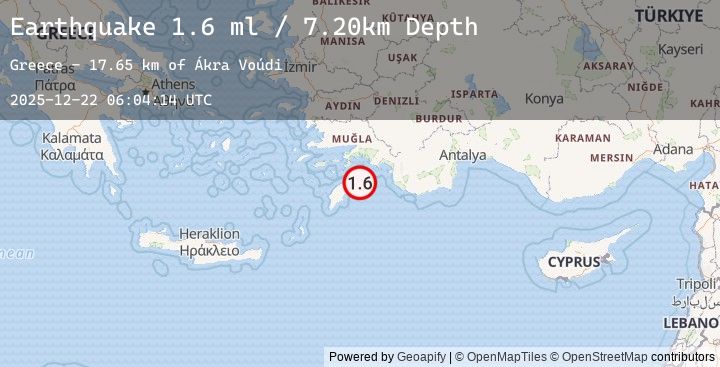Map of DODECANESE IS.-TURKEY BORDER REG