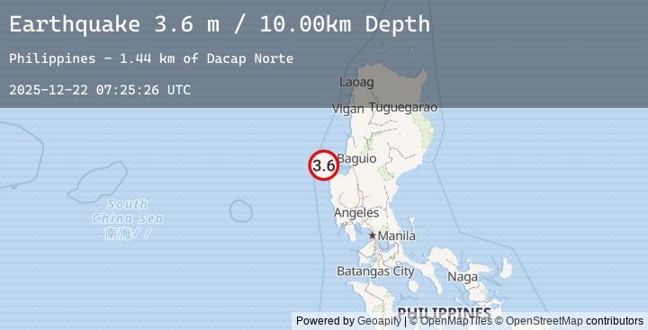 Map of LUZON, PHILIPPINES