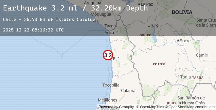 Map of OFFSHORE TARAPACA, CHILE
