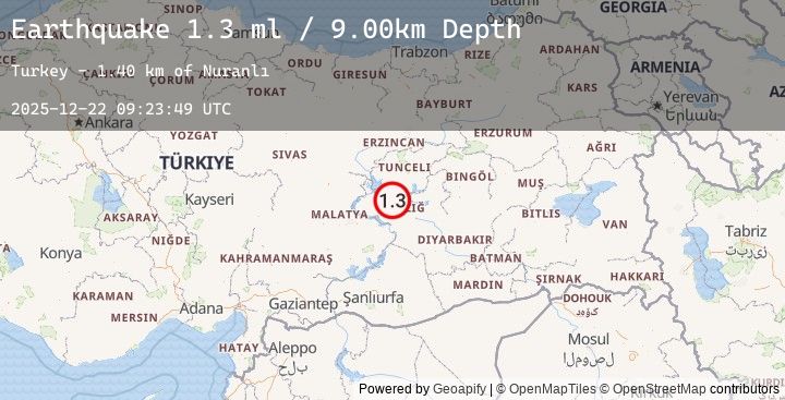 Map of EASTERN TURKEY