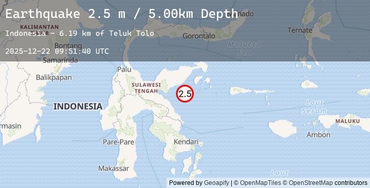 Map of SULAWESI, INDONESIA