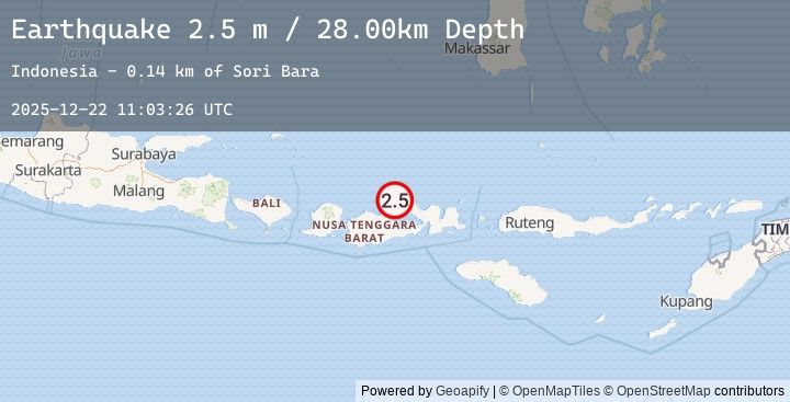 Map of SUMBAWA REGION, INDONESIA