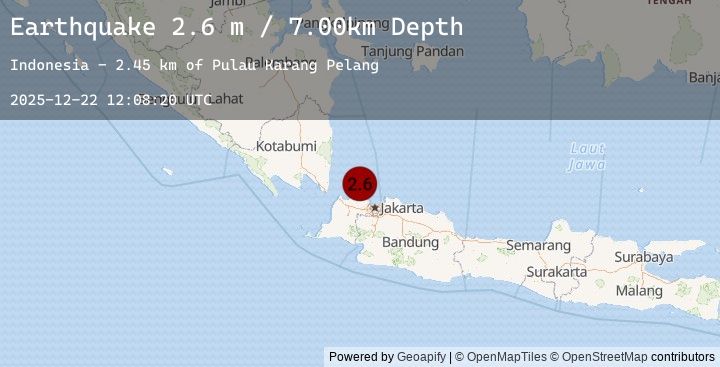 Map of JAVA, INDONESIA