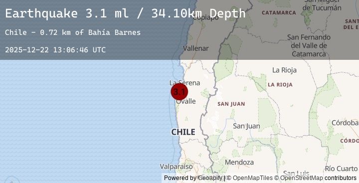 Map of OFFSHORE COQUIMBO, CHILE