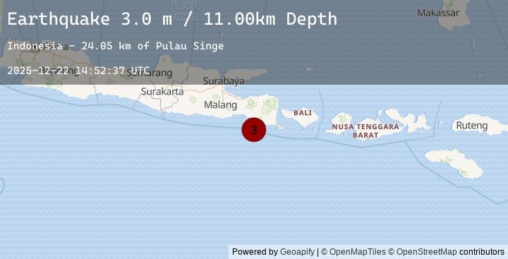 Map of JAVA, INDONESIA