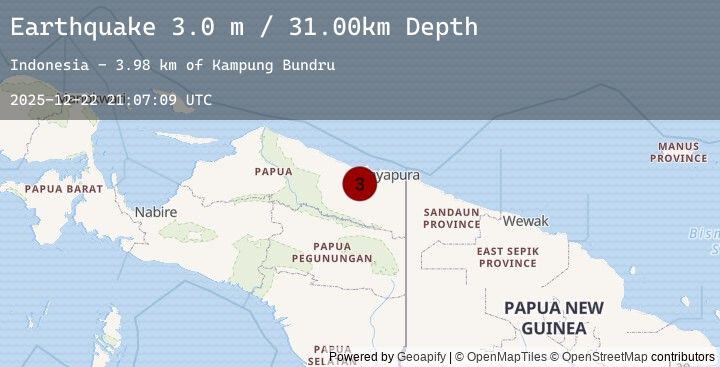 Map of NEAR N COAST OF PAPUA, INDONESIA