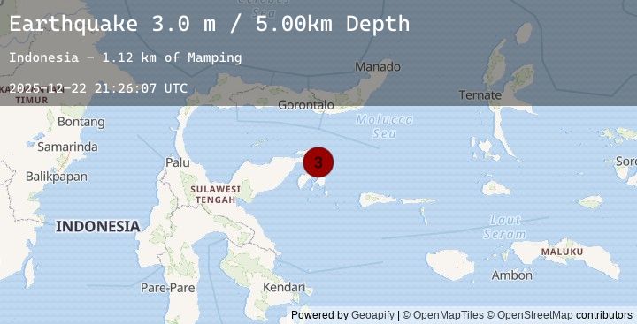Map of SULAWESI, INDONESIA