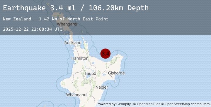 Map of OFF E. COAST OF N. ISLAND, N.Z.