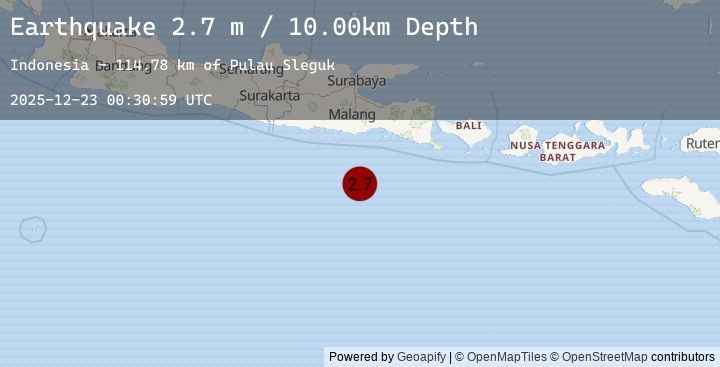 Map of SOUTH OF JAVA, INDONESIA
