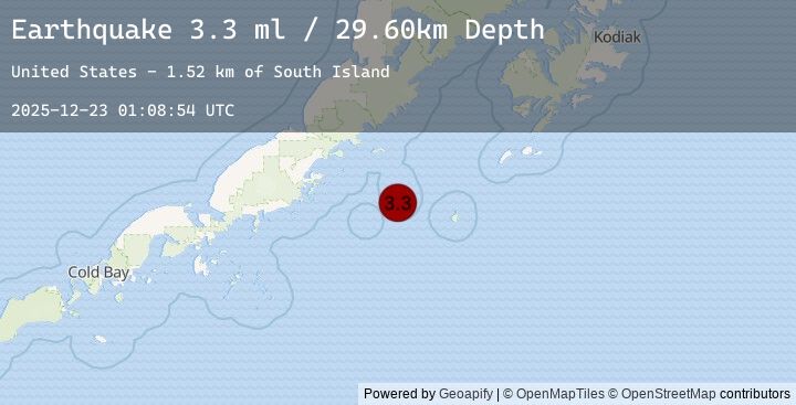 Map of SOUTH OF ALASKA