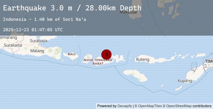 Map of SUMBAWA REGION, INDONESIA