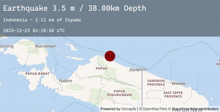 Map of NEAR N COAST OF PAPUA, INDONESIA