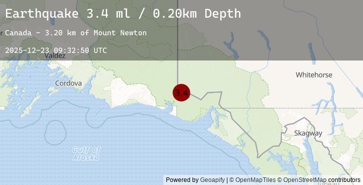 Map of SOUTHERN YUKON TERRITORY, CANADA