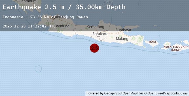 Map of JAVA, INDONESIA