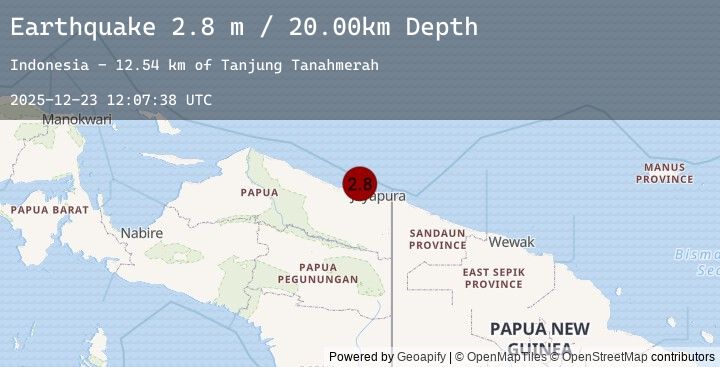 Map of NEAR N COAST OF PAPUA, INDONESIA
