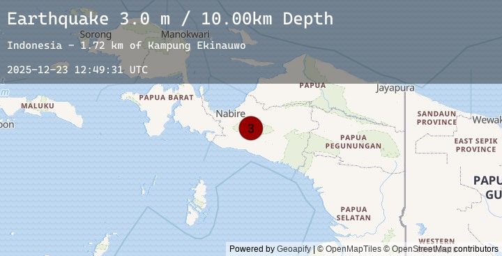 Map of PAPUA, INDONESIA
