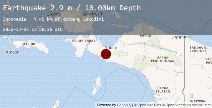 Map of PAPUA, INDONESIA