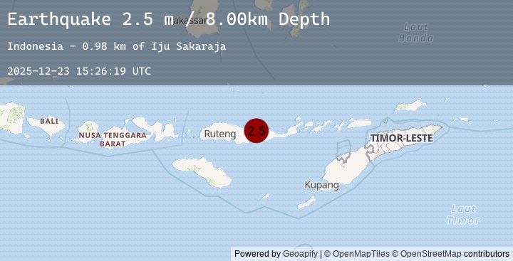 Map of FLORES REGION, INDONESIA