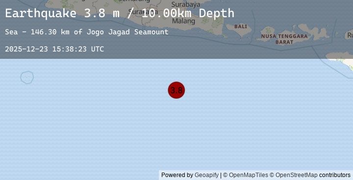 Map of SOUTH OF JAVA, INDONESIA