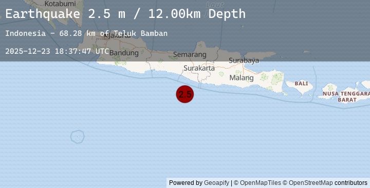 Map of JAVA, INDONESIA