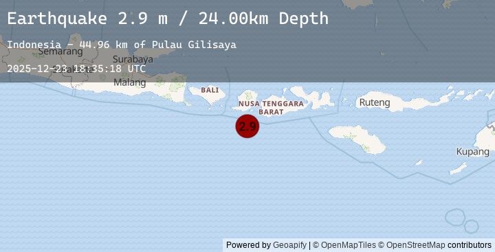 Map of LOMBOK REGION, INDONESIA