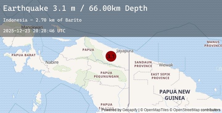Map of NEAR N COAST OF PAPUA, INDONESIA