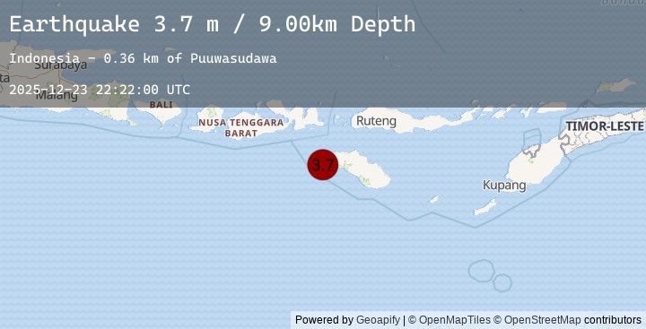 Map of SUMBA REGION, INDONESIA
