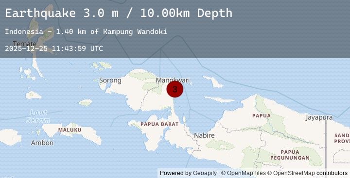 Map of NEAR N COAST OF PAPUA, INDONESIA