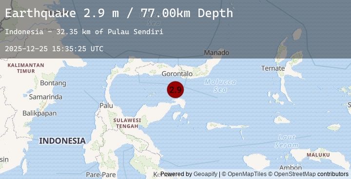 Map of SULAWESI, INDONESIA