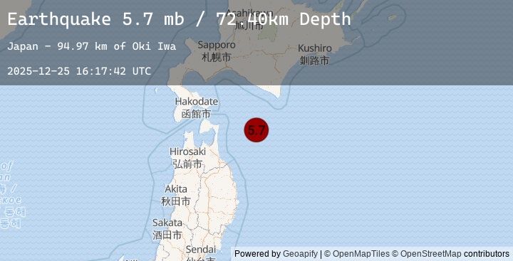 Map of HOKKAIDO, JAPAN REGION