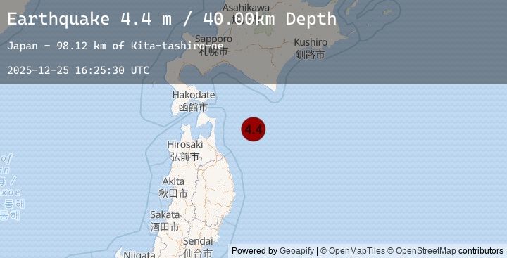 Map of HOKKAIDO, JAPAN REGION