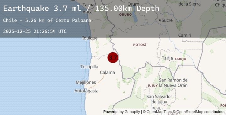 Map of ANTOFAGASTA, CHILE