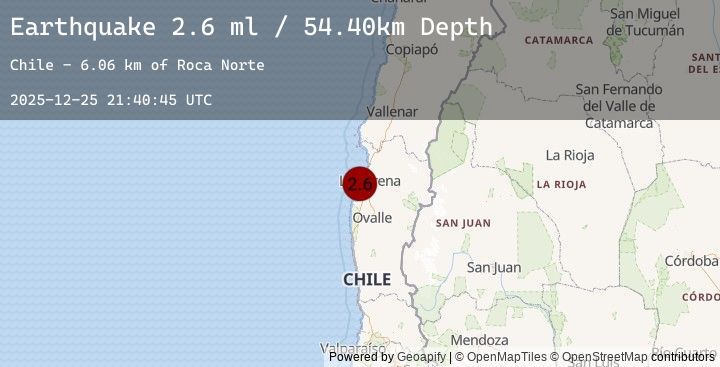 Map of OFFSHORE COQUIMBO, CHILE