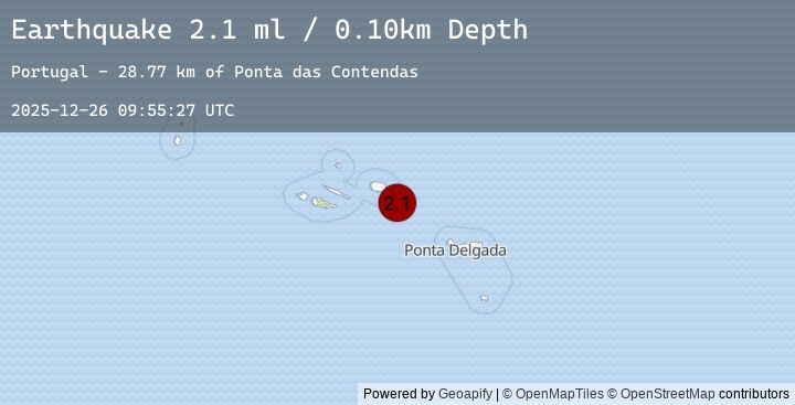 Map of AZORES ISLANDS, PORTUGAL