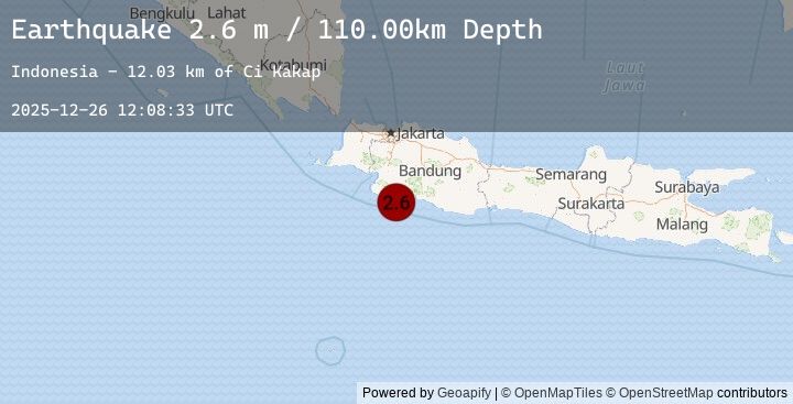 Map of JAVA, INDONESIA