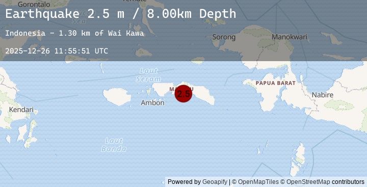 Map of SERAM, INDONESIA