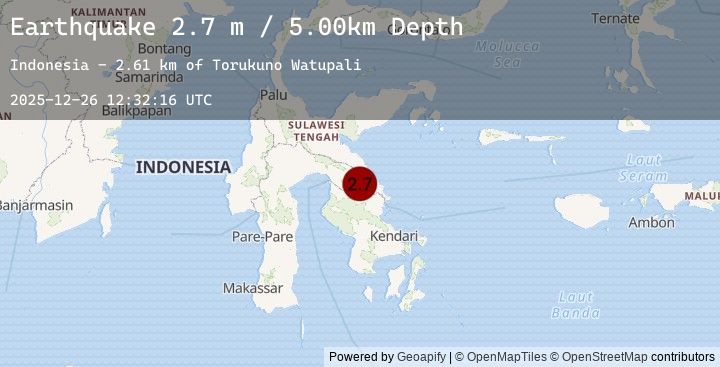 Map of SULAWESI, INDONESIA