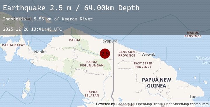 Map of PAPUA, INDONESIA