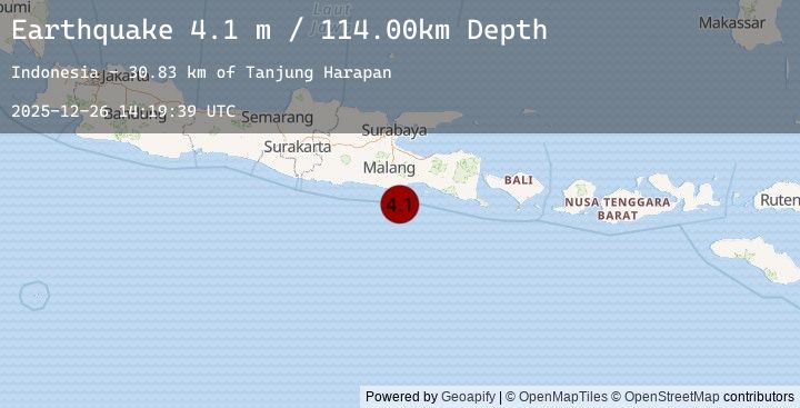 Map of JAVA, INDONESIA
