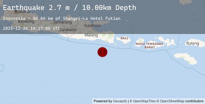 Map of SOUTH OF JAVA, INDONESIA