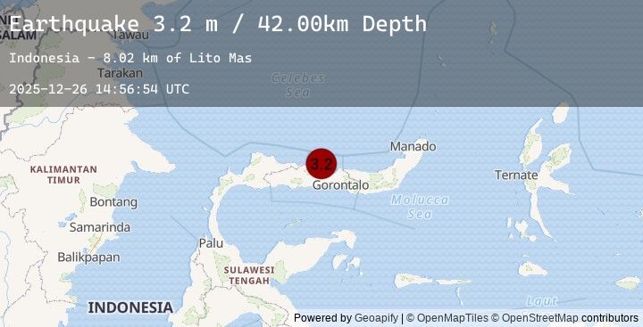 Map of MINAHASA, SULAWESI, INDONESIA