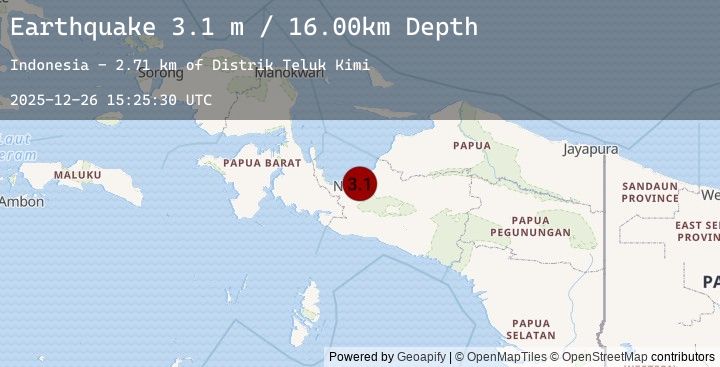 Map of PAPUA, INDONESIA