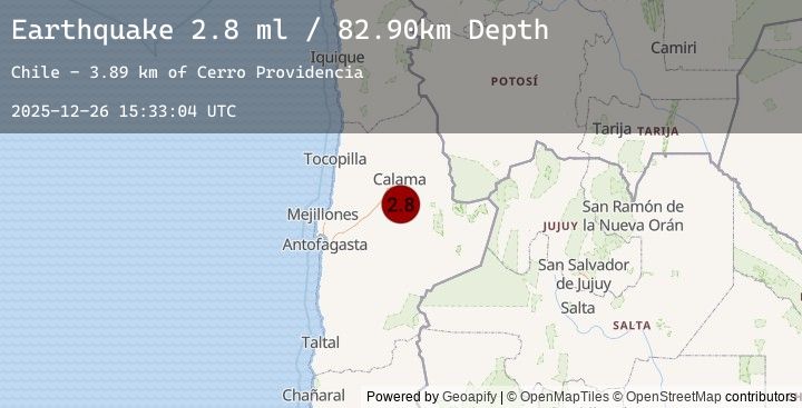 Map of ANTOFAGASTA, CHILE