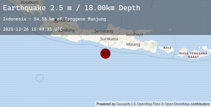 Map of JAVA, INDONESIA