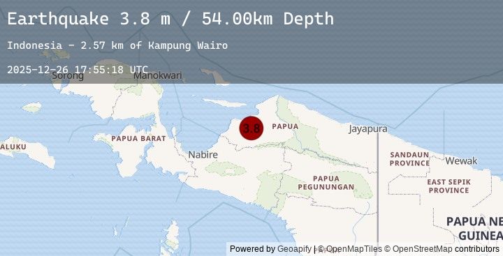 Map of PAPUA, INDONESIA