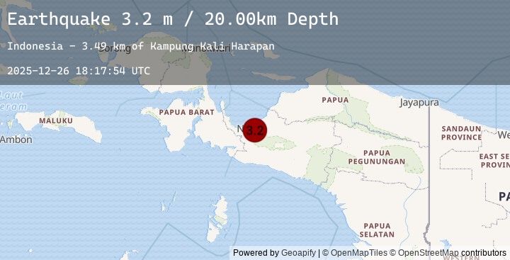 Map of PAPUA, INDONESIA