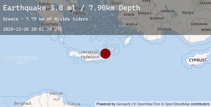 Map of CRETE, GREECE