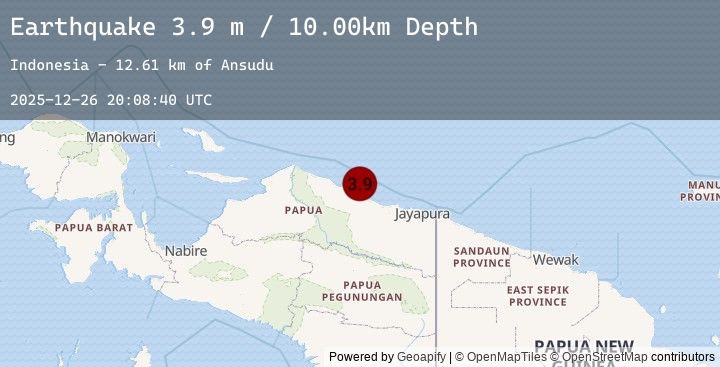 Map of NEAR N COAST OF PAPUA, INDONESIA