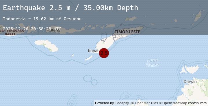 Map of TIMOR REGION, INDONESIA